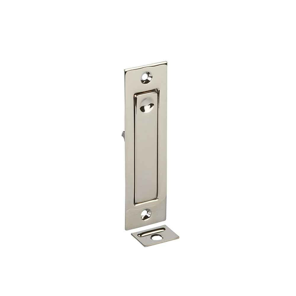 Emtek 1-1/4" x 4-5/8" Modern Rectangular Jamb Bolt in Polished Nickel Lifetime
