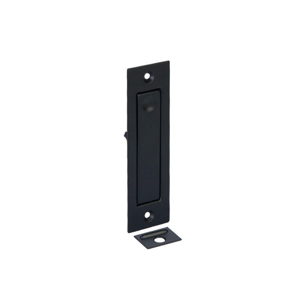 Emtek 1-1/4" x 4-5/8" Modern Rectangular Jamb Bolt in Flat Black
