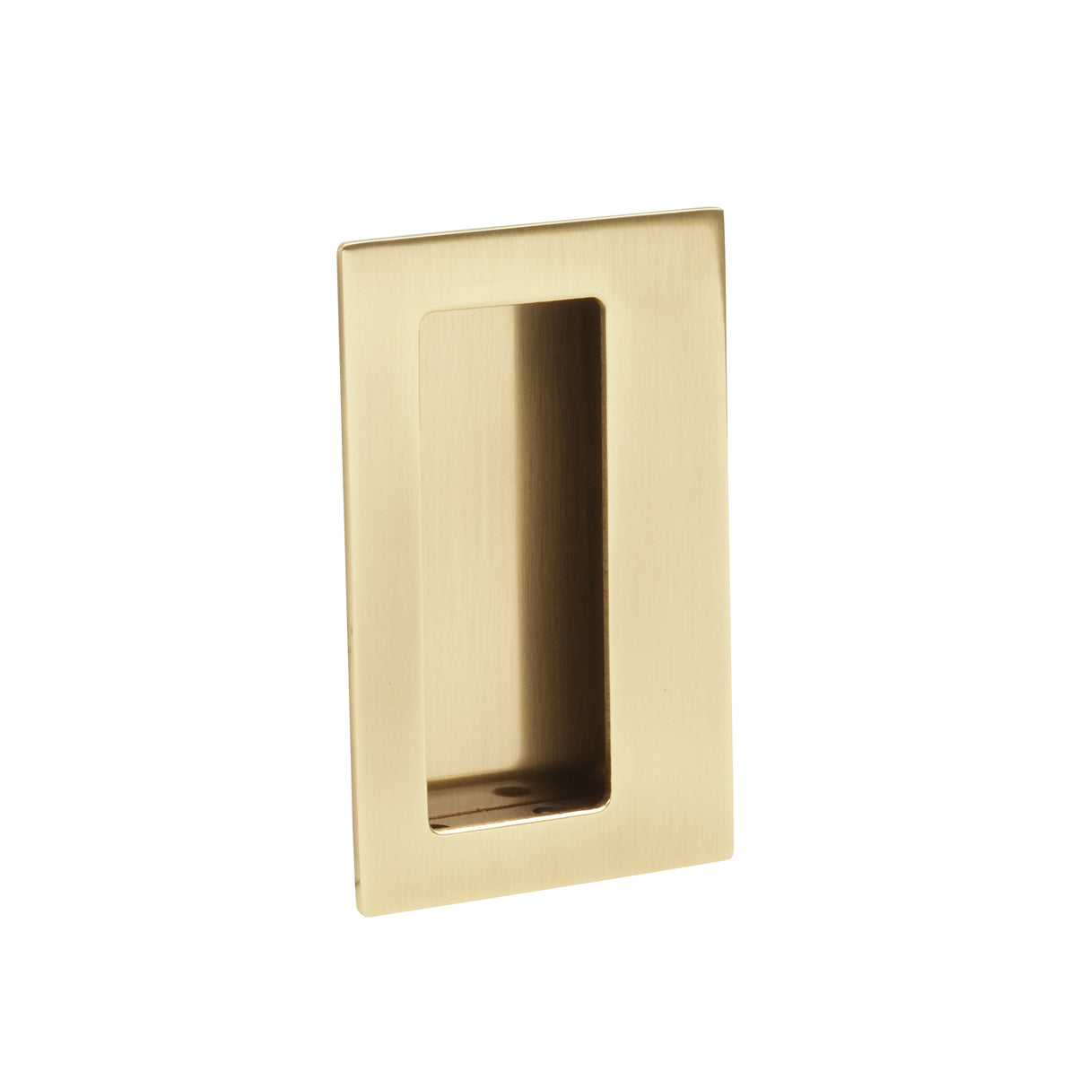 Emtek 2-1/2" x 4" Rectangular Flush Pull with Offset Pocket in French Antique Brass