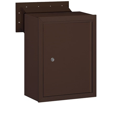 Salsbury Industries 2256BRZ receptacle option for mail drop, additional view