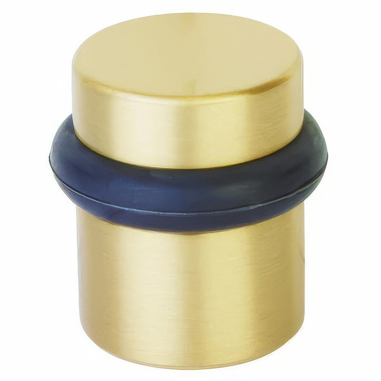 Emtek 2257US4 satin brass cylindrical floor bumper