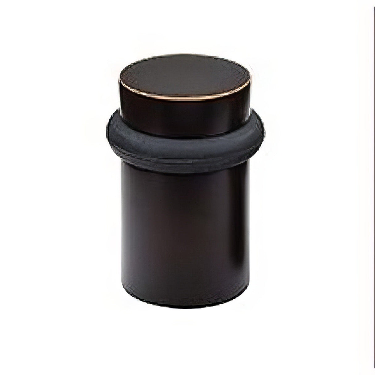 Emtek 2258US19 flat black cylindrical floor bumper