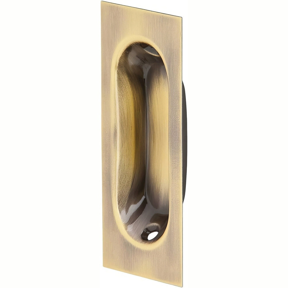 Ives 22B5 antique brass flush pull