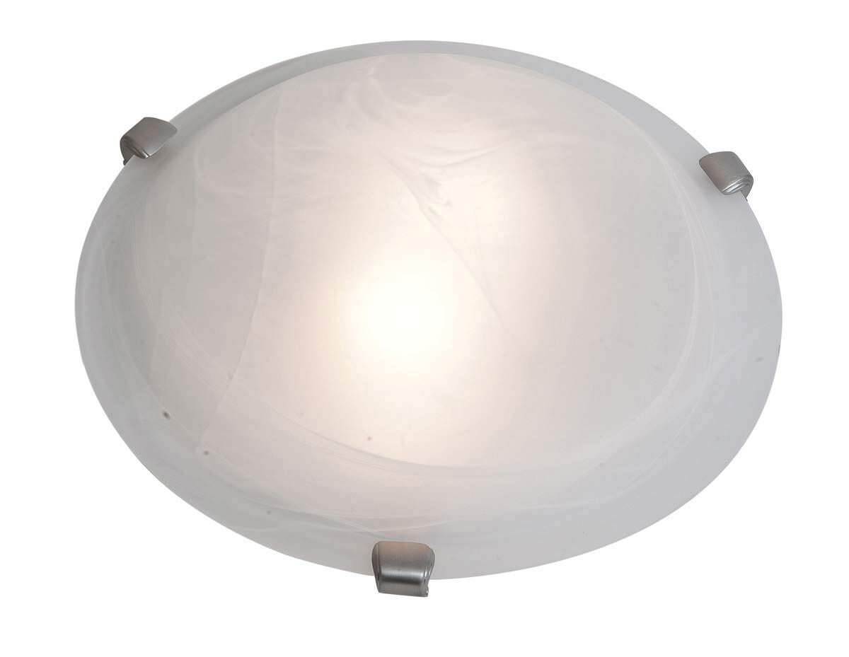 Access Lighting 23019-BS/WH brushed steel / white flushmount light