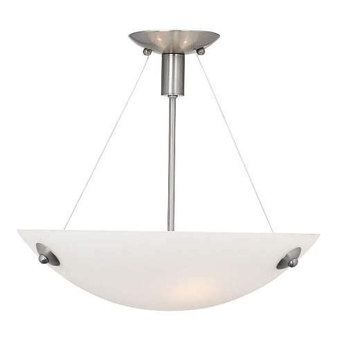 Access Lighting 23071-BRZ/WHT bronze / white semi flush ceiling light