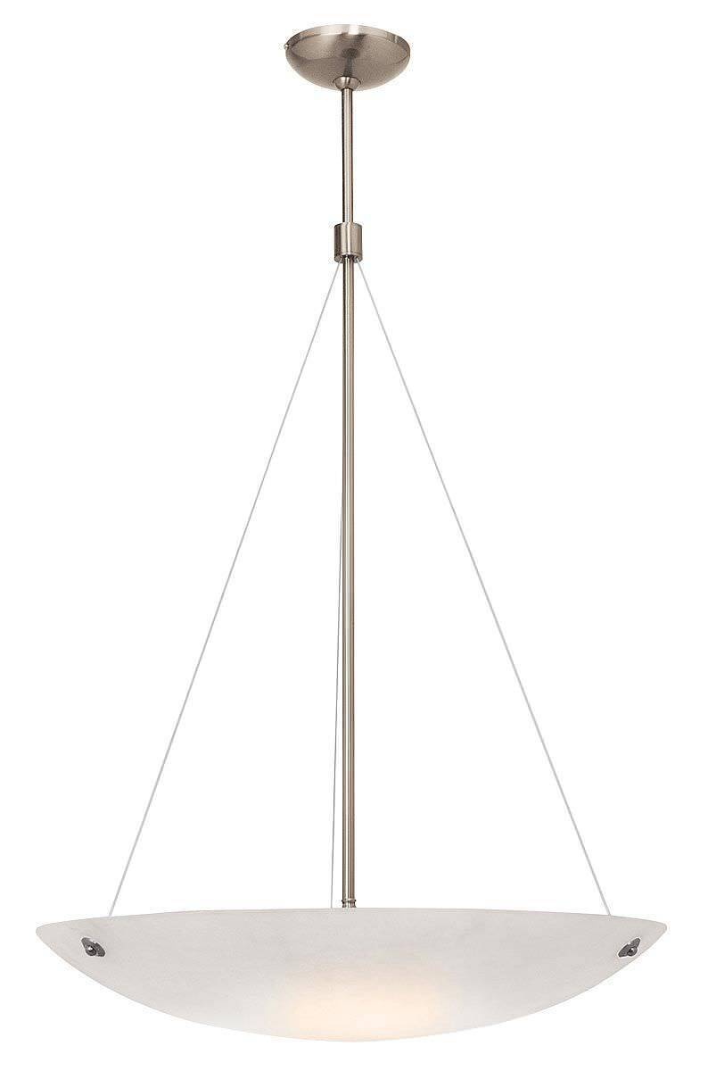 Access Lighting 23074-BS/ALB brushed steel / alabaster pendant light