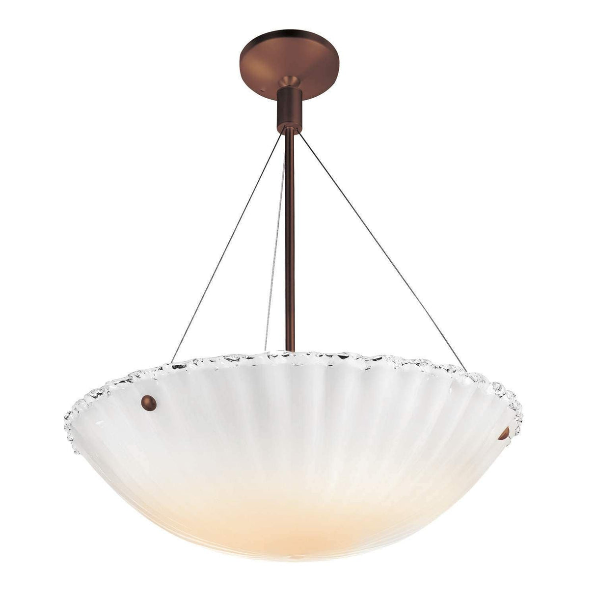 Access Lighting 23078-BRZ/WHT bronze / white semi flushmount