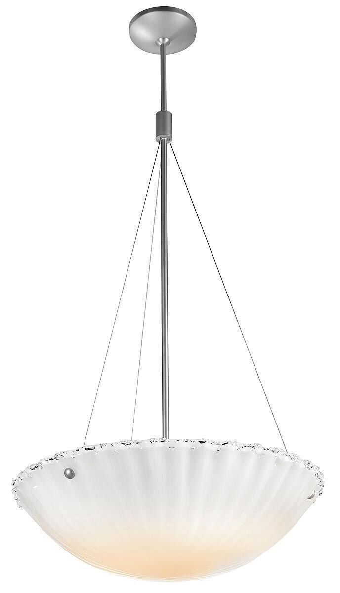 Access Lighting 23082-BS/WHT brushed steel / white pendant light