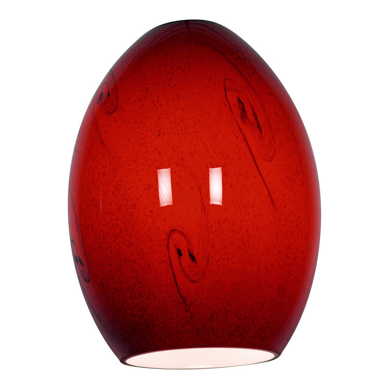 Access Lighting 23123-RUSKY FireBird Ostrich pendant glass shade in satin nickel, additional view