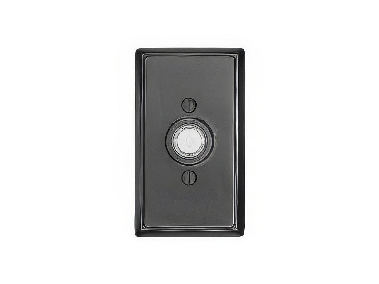 Emtek 4-3/8" Height Rectangular Style Brass Lighted Doorbell Rosette