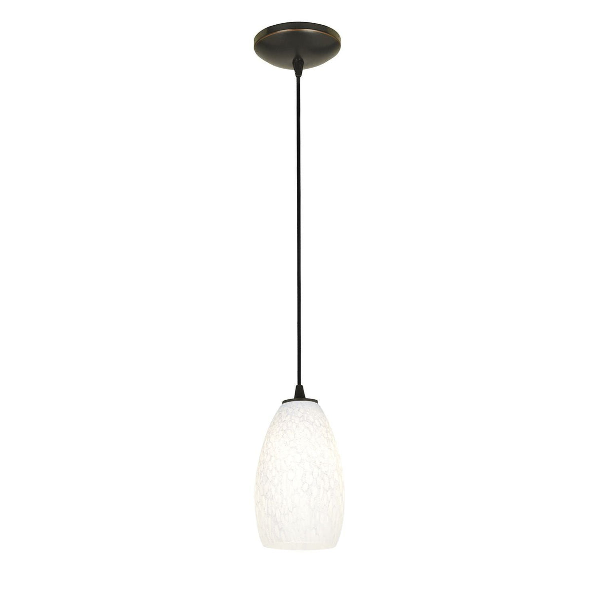 Access Lighting 28012-1C-ORB/WHST Sydney glass pendant light in oil-rubbed bronze, additional view