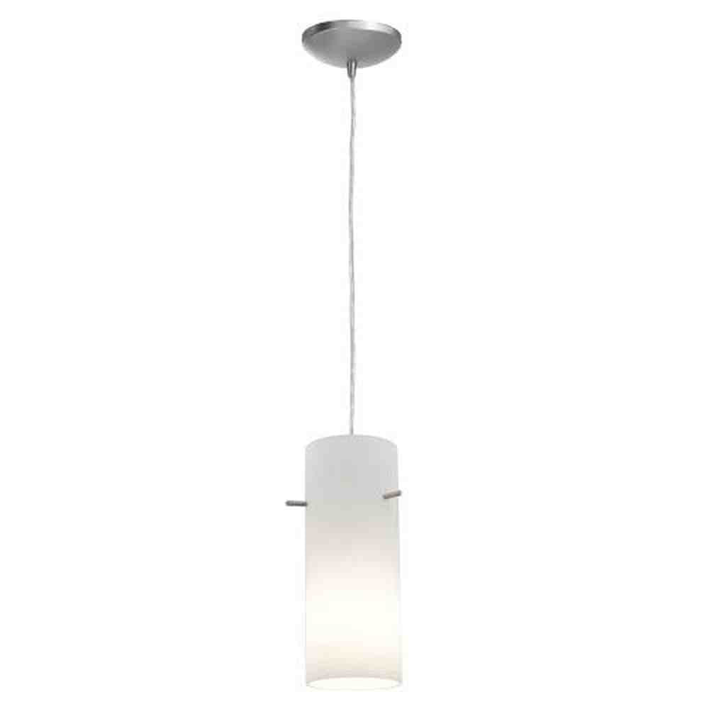 Access Lighting 28030-1C-BS/OPL brushed steel / opal glass pendant light