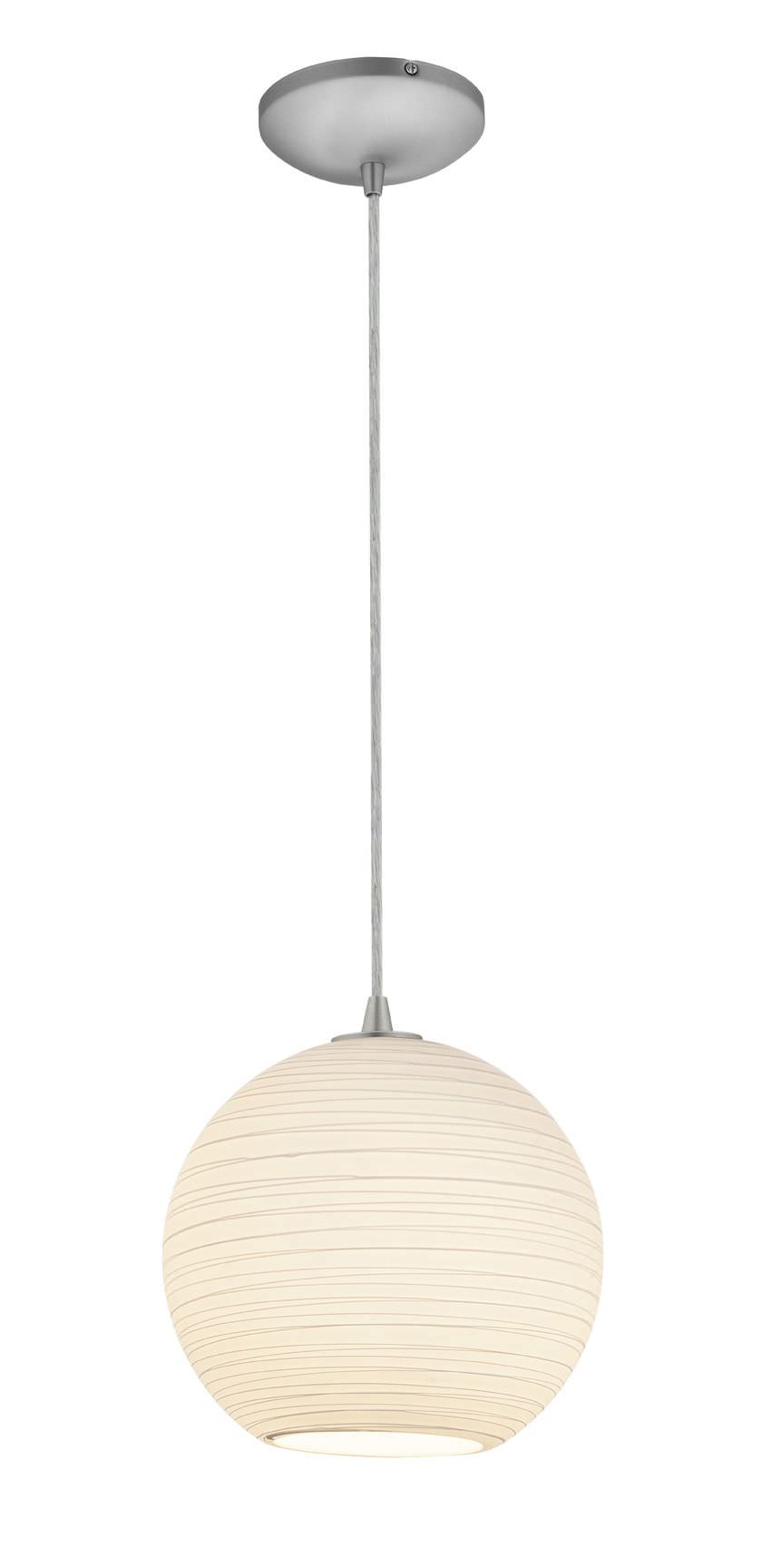 Access Lighting 28088-1C-BS/WHTLN brushed steel / white line pendant light