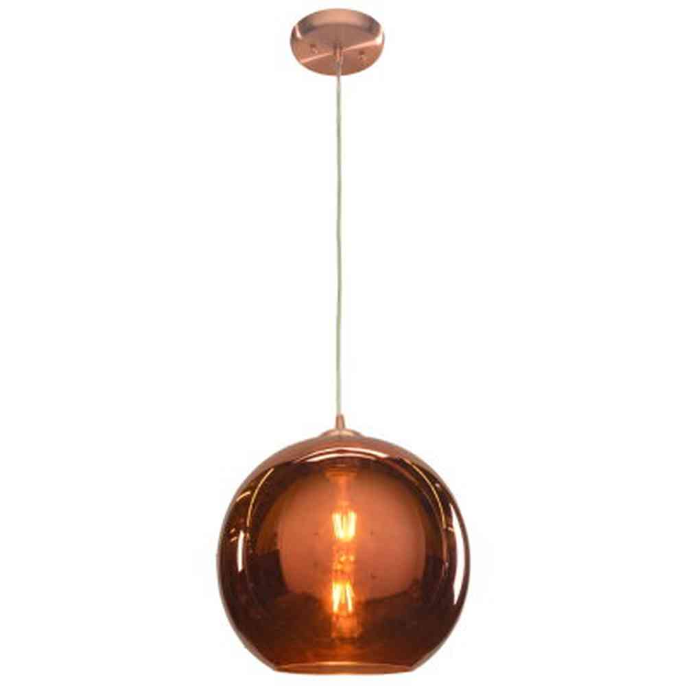 Access Lighting 28102-BCP/CP brushed copper glass pendant light
