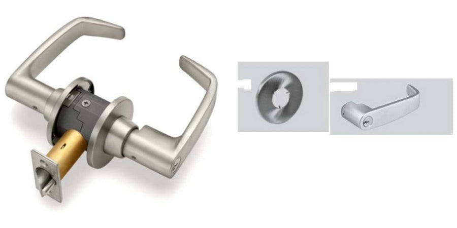 Sargent 283011G38LL26D Classroom Security Intruder Bored Lock with L Lever with Schlage Prep and L Rose Less Cylinder
