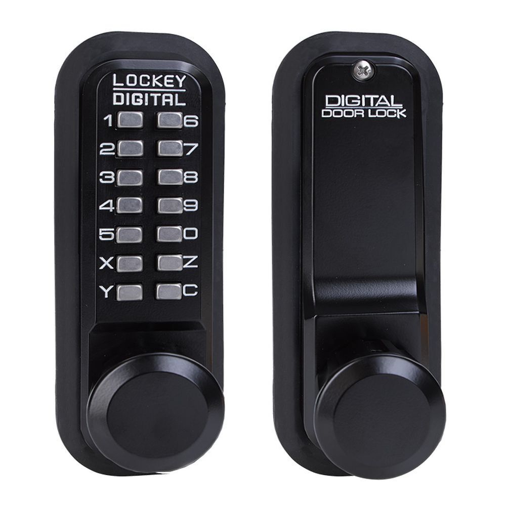 Lockey 2830JBMG jet black mechanical pushbutton locksets