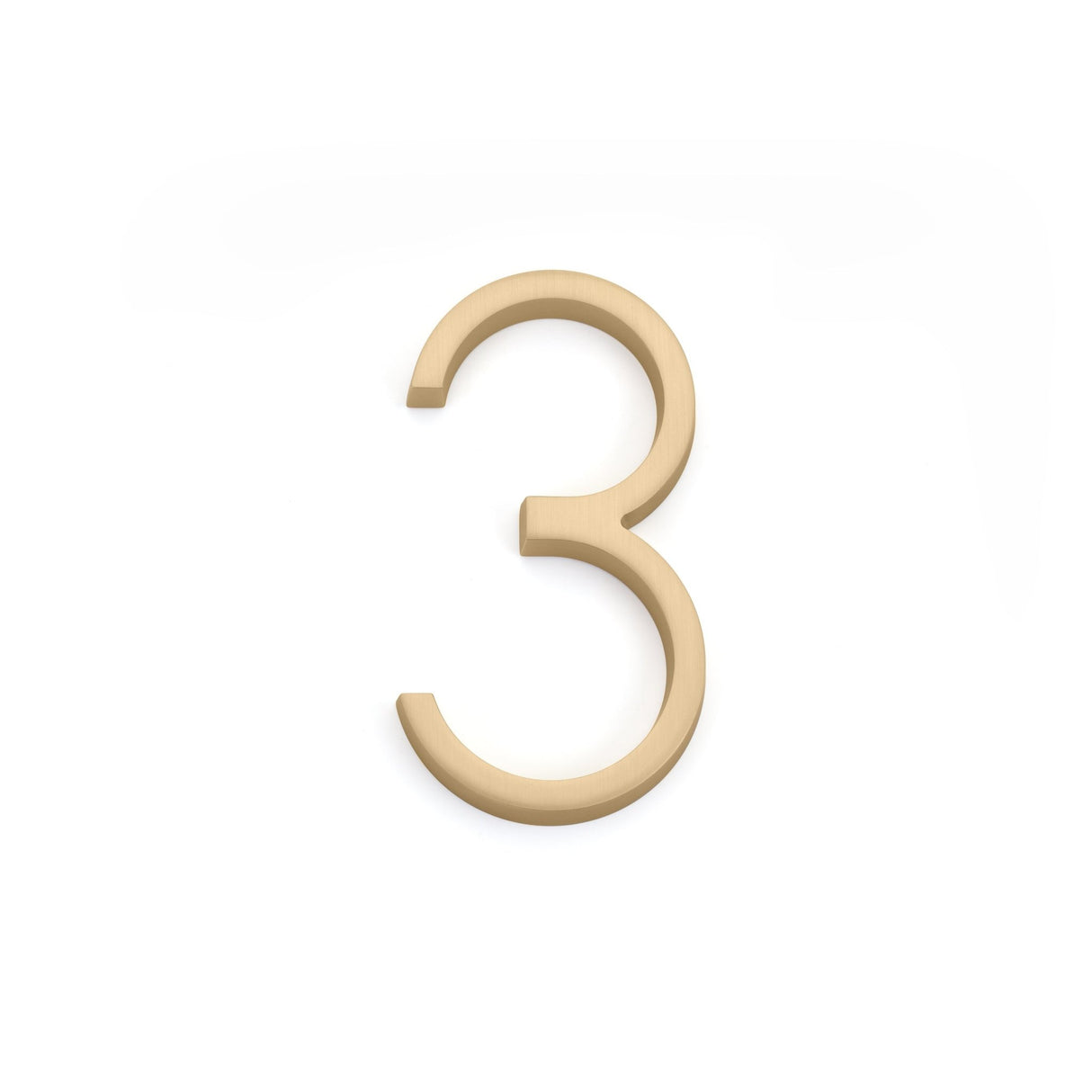Emtek 7" Modern # 3 House Number in Satin Brass