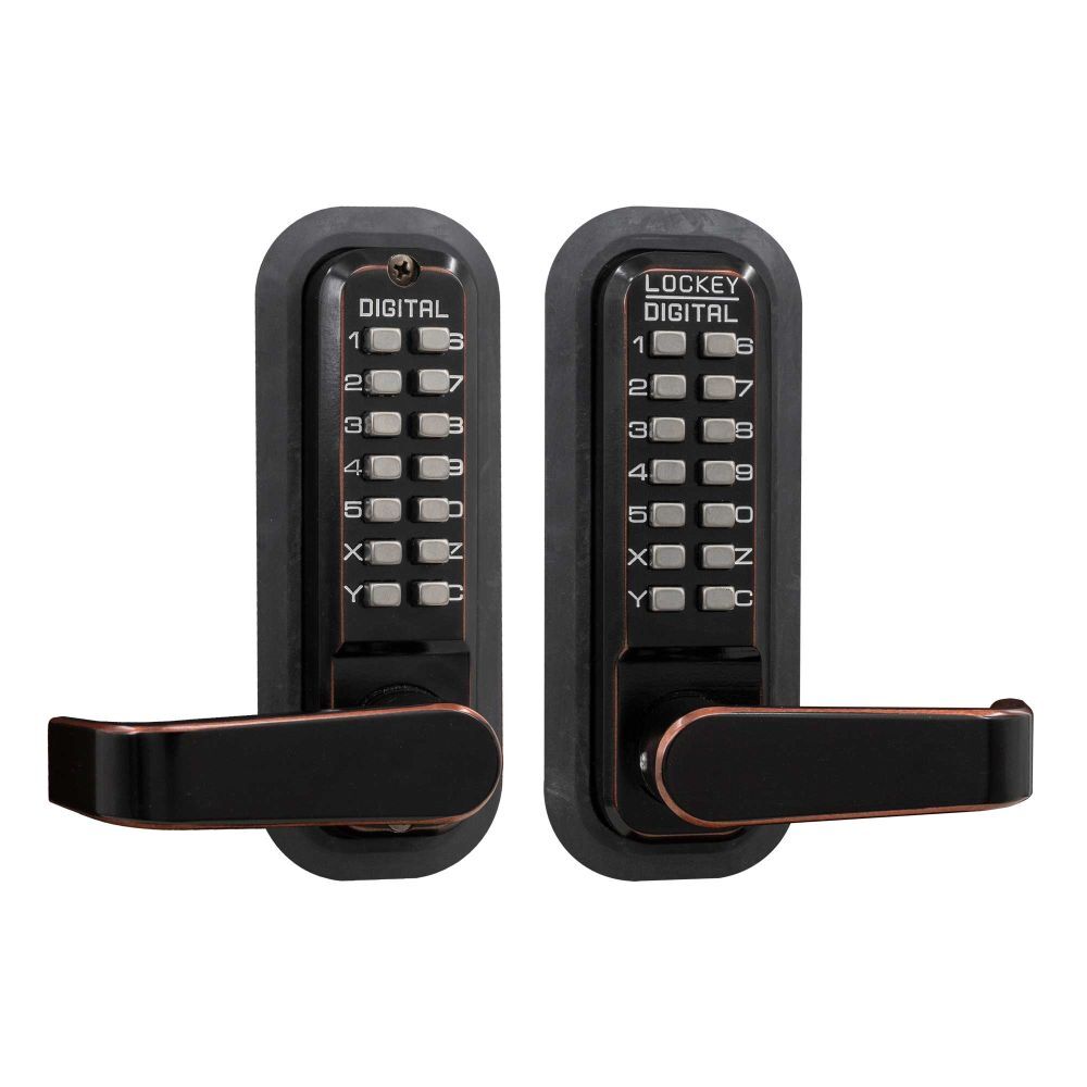 Lockey 2835OILDC oil rubbed bronze mechanical pushbutton locksets