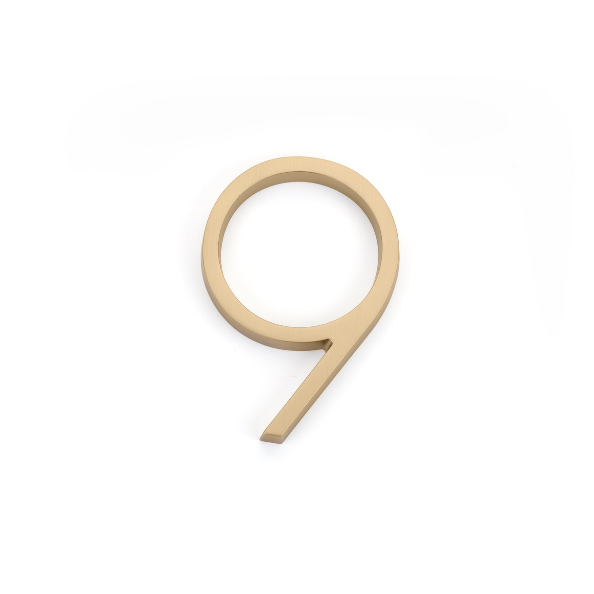 Emtek 7" Modern # 9 House Number in Satin Brass