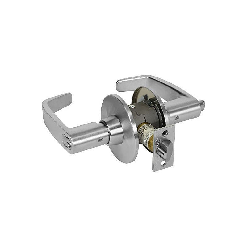 Sargent 287011G38LL26D satin chrome classroom door lever