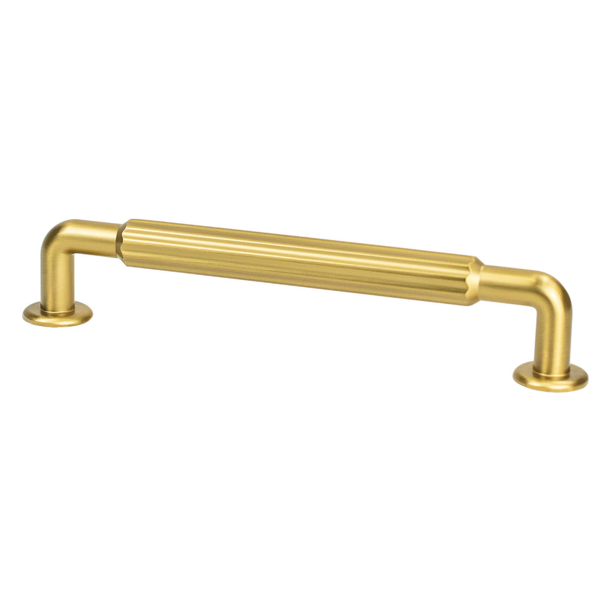 Berenson Cannelee 160mm Center to Center Cabinet Pull in Modern Brushed Gold
