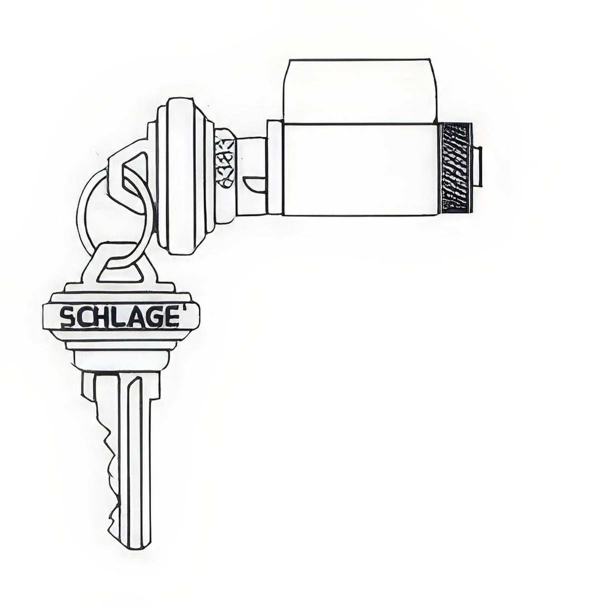Schlage 29018608 satin brass cylinder