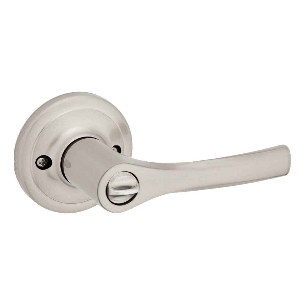 Kwikset 300HYL Henley Lever Privacy Door Lock in Satin Nickel