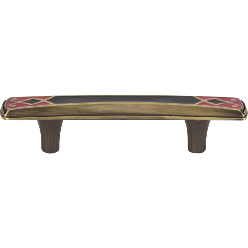 Atlas Homewares 3187-R-B black & red cabinet pull