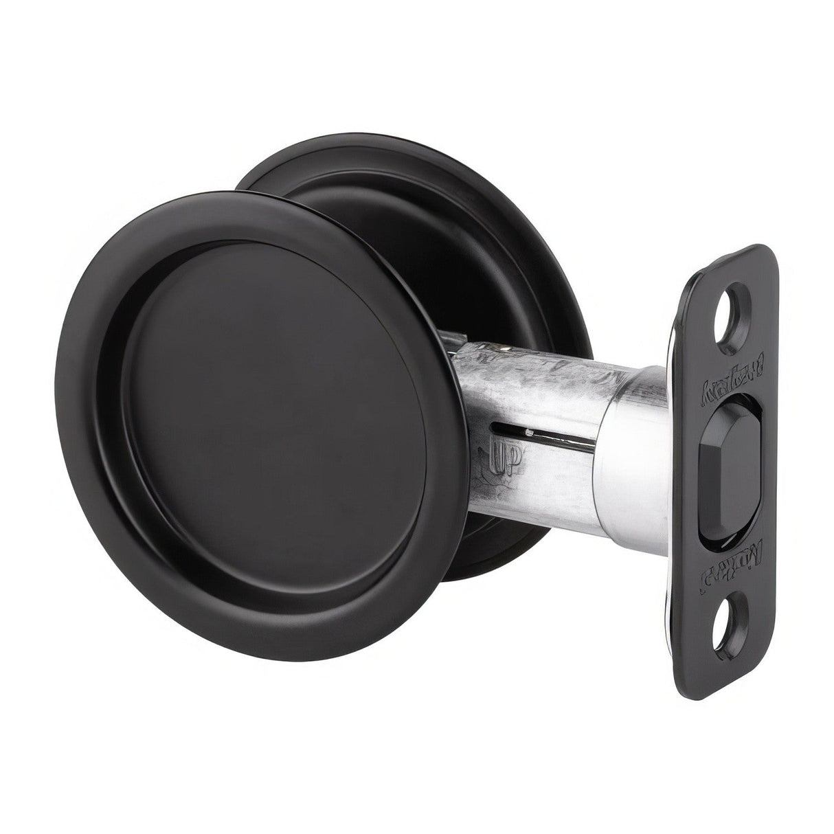 Kwikset 334-514 iron black passage pocket door lock