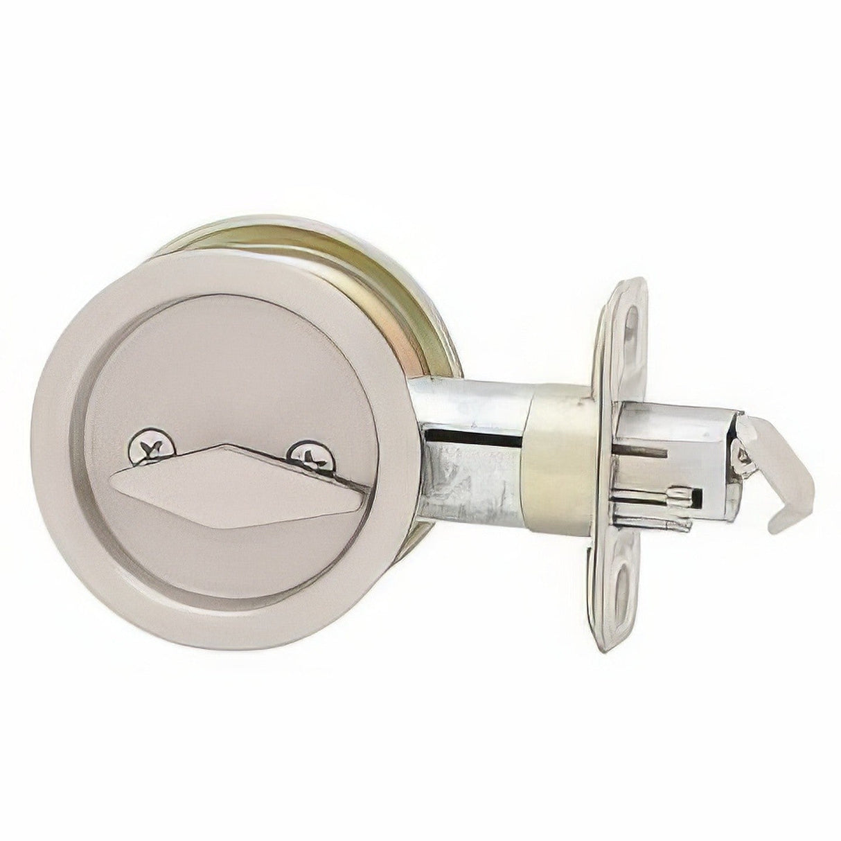 Kwikset 335-15 satin nickel privacy pocket door lock