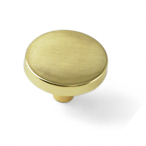 Laurey 34537 345 1-1/4" Zinc Tech Cabinet Knob Polished Brass