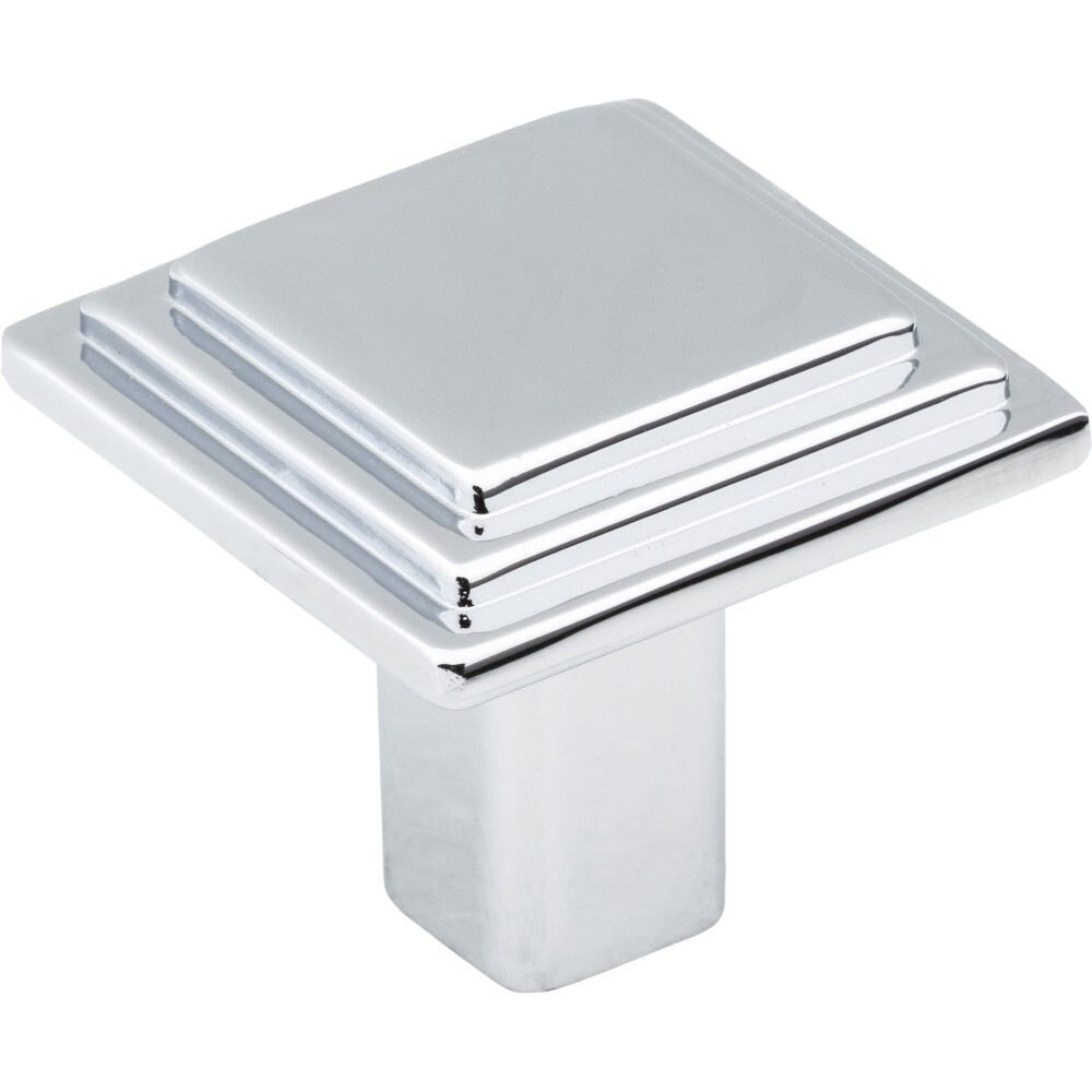 Elements 351PC 351 Calloway 1-1/8" Zinc Square Cabinet Knob Polished Chrome