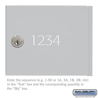 Salsbury Industries 3668BRZ custom door engraving, additional view