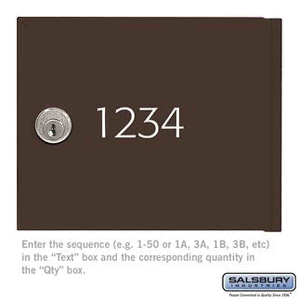 Salsbury Industries 3668BRZ bronze custom door engraving