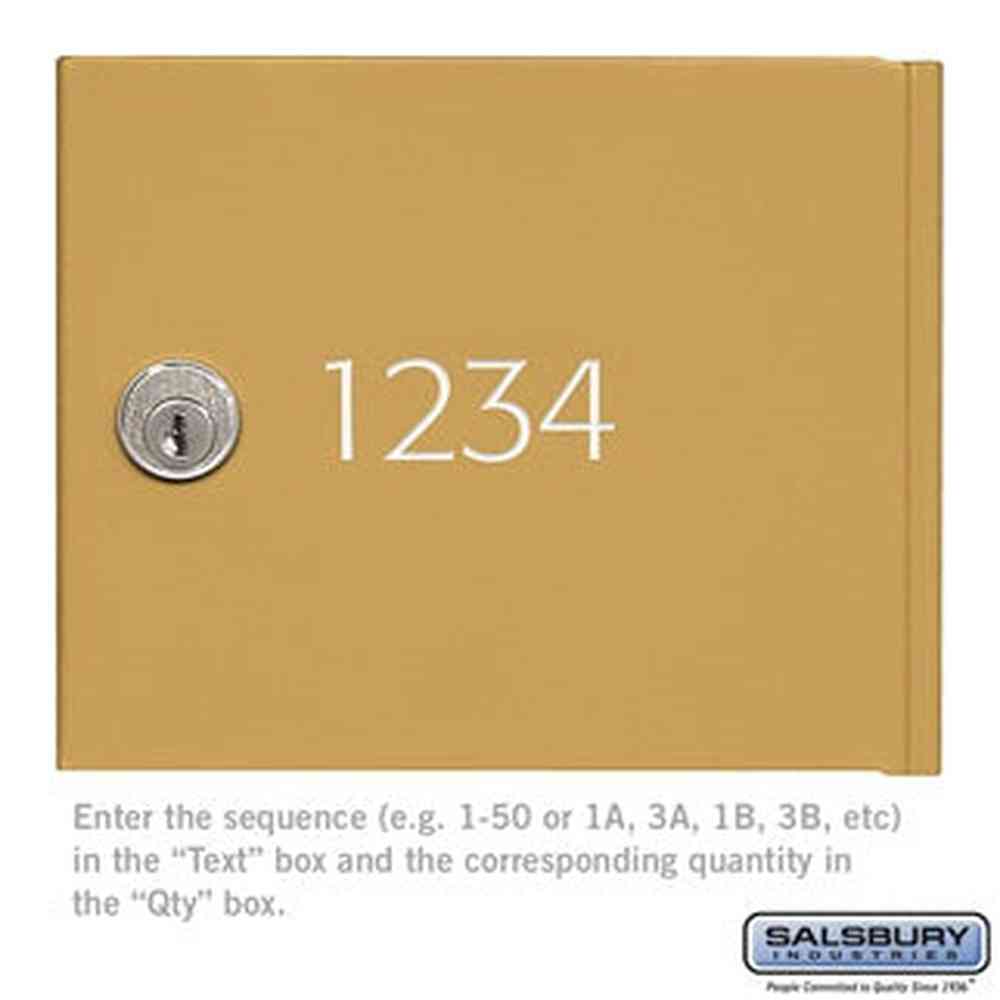 Salsbury Industries 3668GLD gold custom door engraving