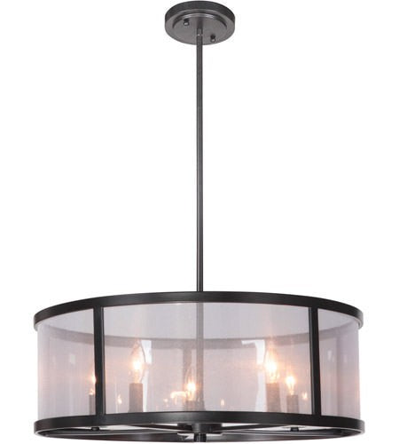 Craftmade 36795-MBK Danbury 5 Light Pendant in Matte Black