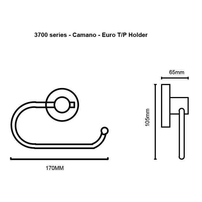 Orca Hardware 3756-BL black toilet paper holder