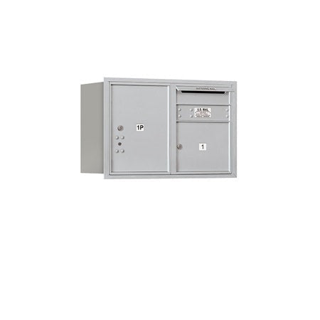 Salsbury Industries 3705D-01ARU-01-RU 4C Horizontal Mailbox 5 Door High Rear Loading USPS Access Aluminum