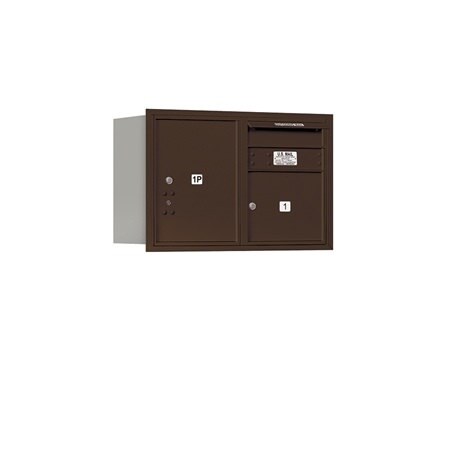 Salsbury Industries 3705D-01ZRU-01-RU 4C Horizontal Mailbox 5 Door High Rear Loading USPS Access Bronze