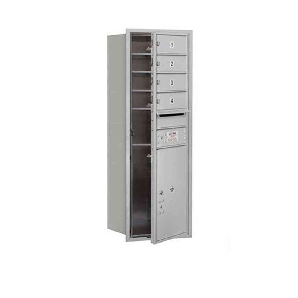 Salsbury Industries 3711S-04AFP aluminum horizontal mailbox private access