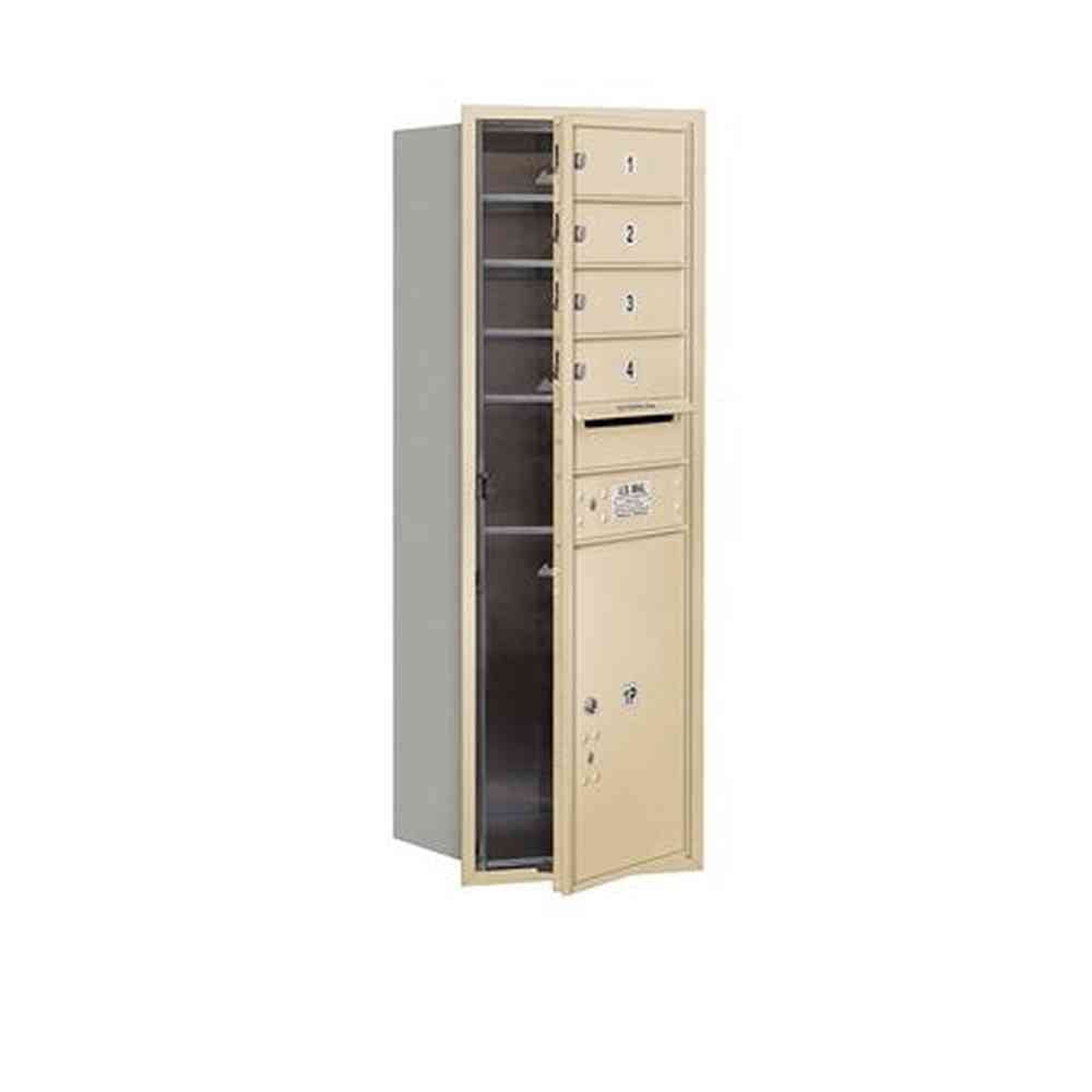 Salsbury Industries 3711S-04SFP sandstone horizontal mailbox private access
