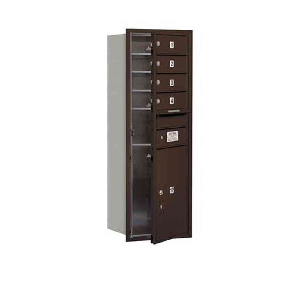 Salsbury Industries 3711S-04ZFP bronze horizontal mailbox private access