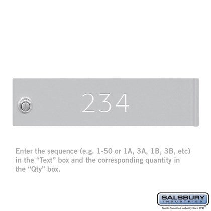 Salsbury Industries 3768ALM custom door engraving, additional view