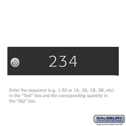 Salsbury Industries 3768BLK custom door engraving, additional view