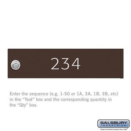 Salsbury Industries 3768BRZ custom door engraving, additional view