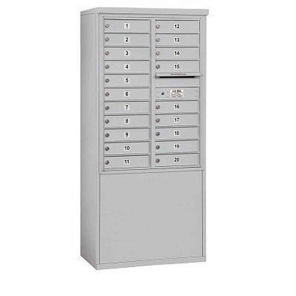 Salsbury Industries 3911D-20AFU aluminum free standing horizontal mailbox