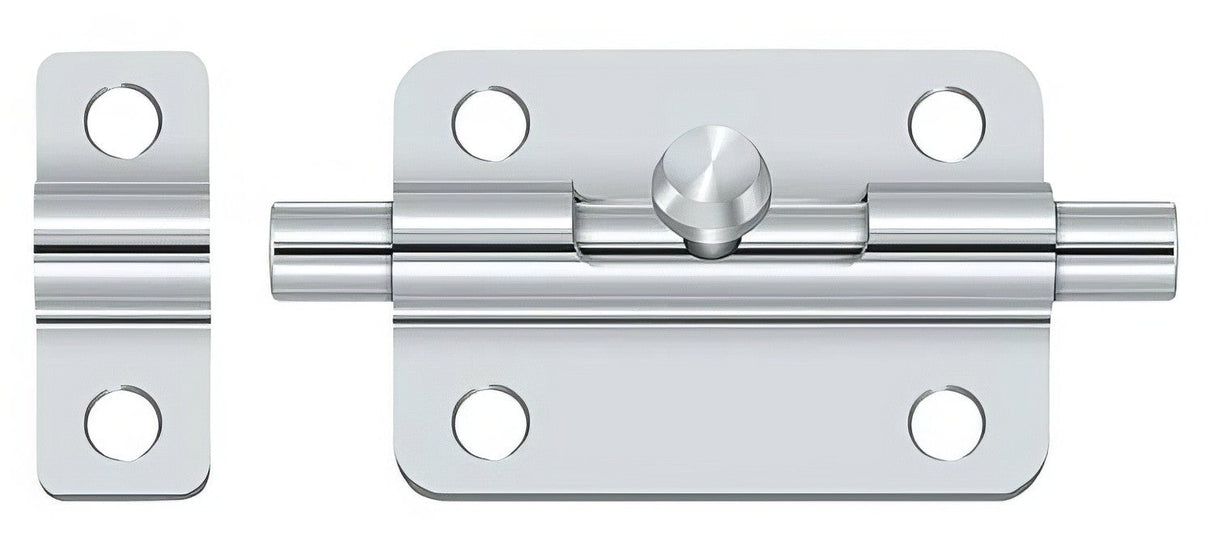 Deltana 3BBU26D barrel bolt in satin stainless, additional view