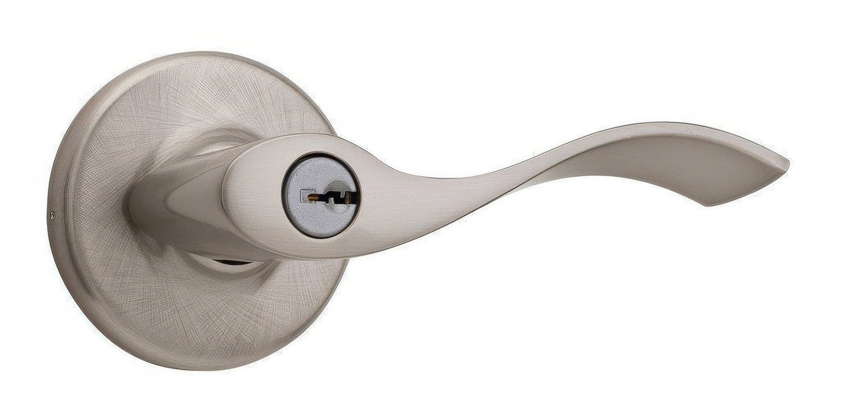 Kwikset 405BL-15S satin nickel keyed entry lever