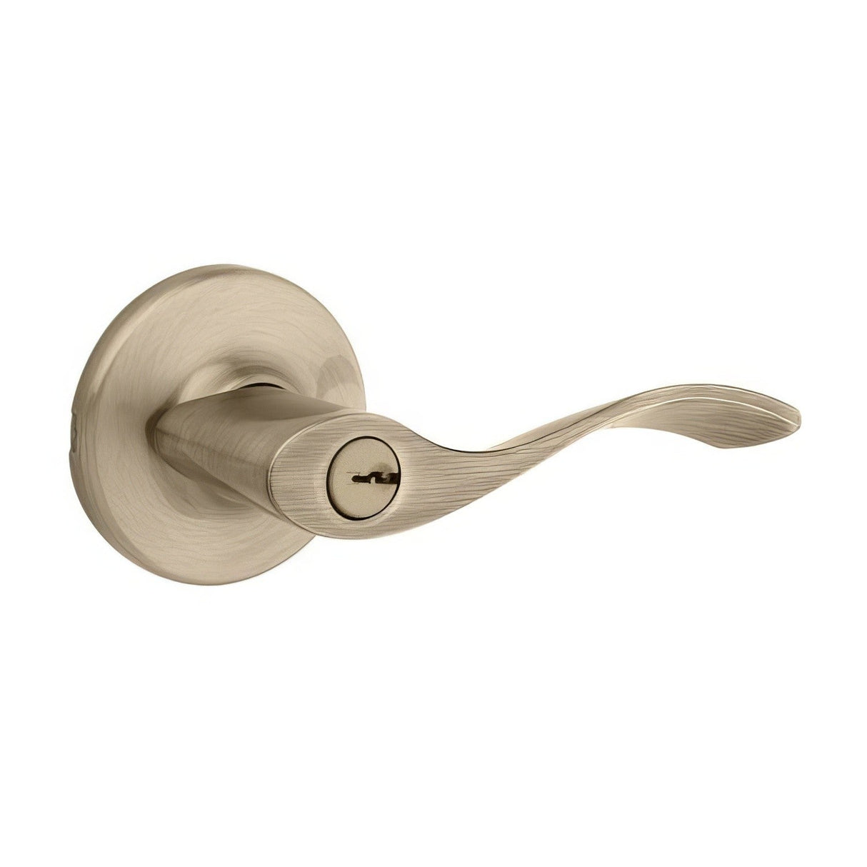 Kwikset 405BL-5 antique brass keyed entry lever