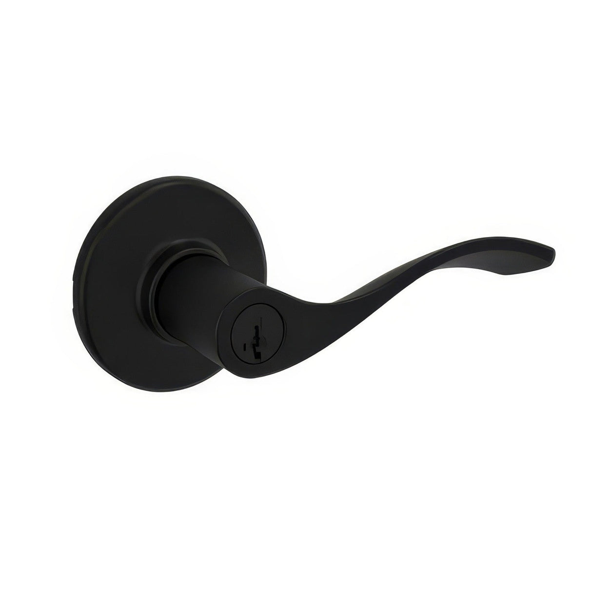 Kwikset 405BL-514S matte black keyed entry lever